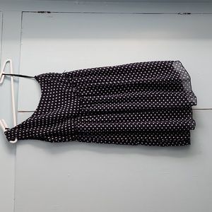 Blue and white polka dot